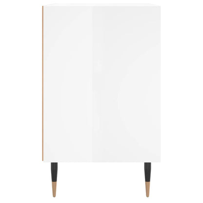Mesitas Noche 2 Uds Madera Ingeniería Blanco Brillo 40x30x50 Cm_4