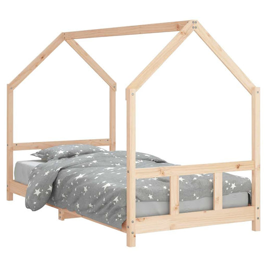 Vidaxl Estructura De Cama Para Niños Madera Maciza De Pino 90x200 Cm_0