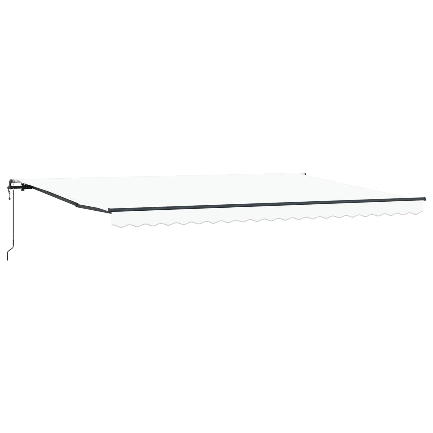 Toldo Retráctil Blanco 500 X 350 Cm Tela Y Aluminio_0