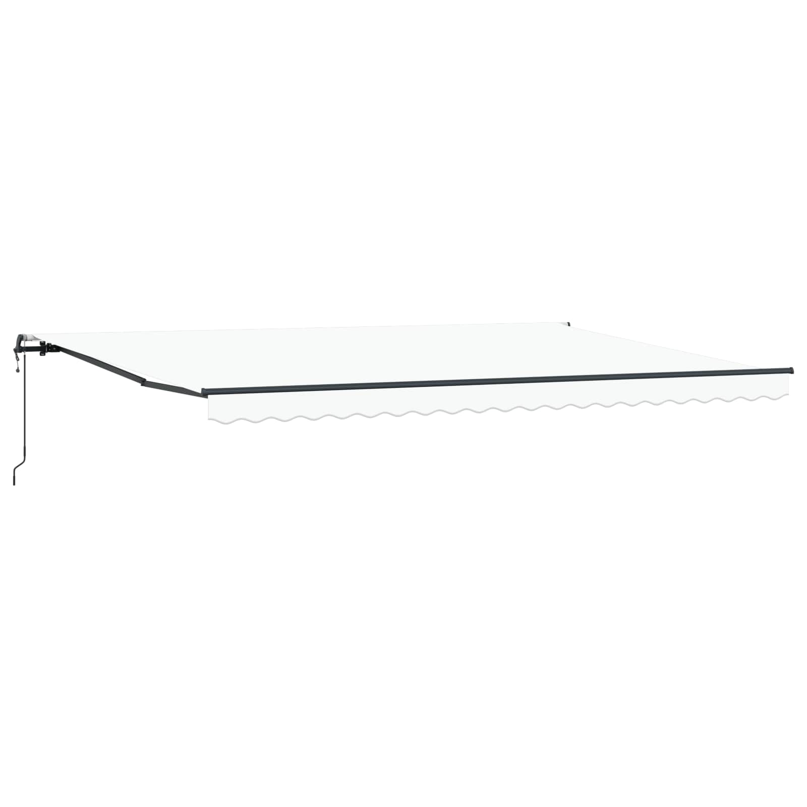 Toldo Retráctil Blanco 500 X 350 Cm Tela Y Aluminio_0