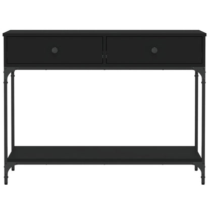 Mesa Consola Madera De Ingeniería Negra 100x34,5x75 Cm_4