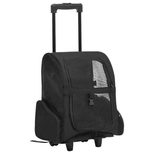 Vidaxl Carro Plegable Para Mascotas Multiusos Negro_0