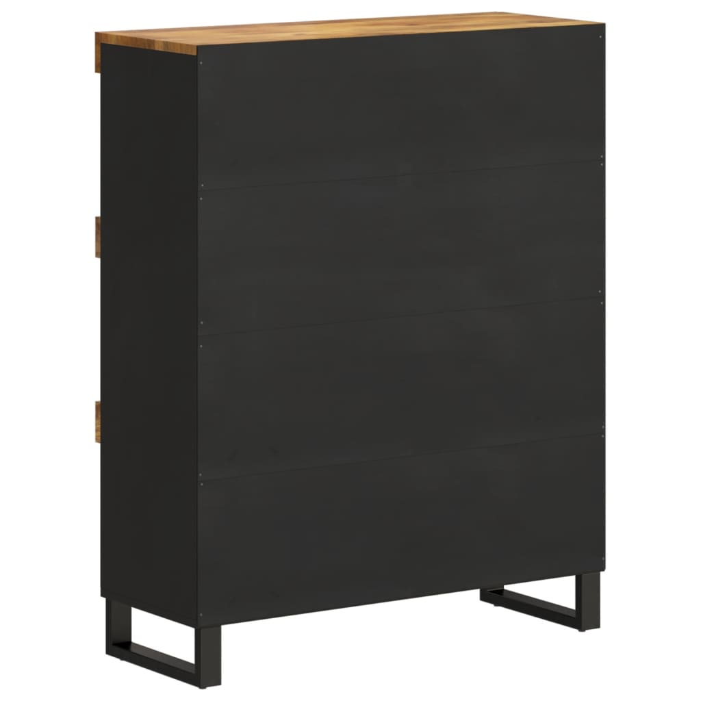 Armario Auxiliar Madera Maciza De Mango 85x33x107 Cm_2