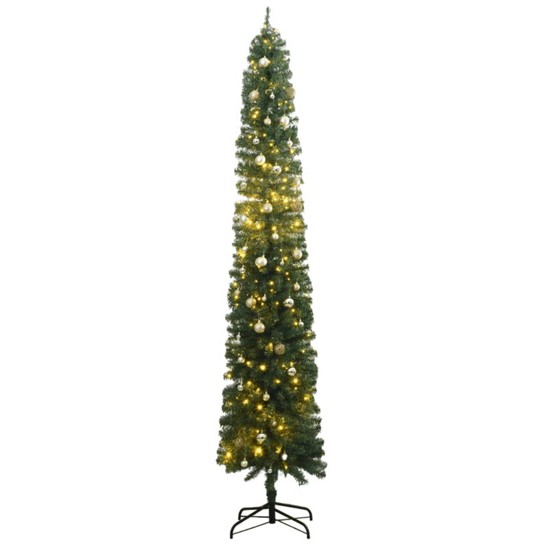 Vidaxl Árbol De Navidad Estrecho Con 300 Led Y Bolas 300 Cm_0