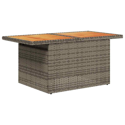 Set Sofás Jardín Y Cojines 11 Pzas Ratán Sintético Acacia Gris / Vetonek_1