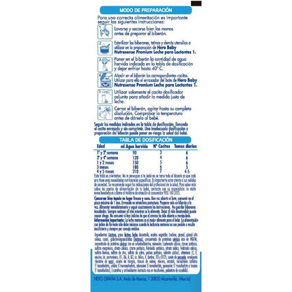 Pack 3x Leche Infantil Nutrasense Premium 1, Hero Baby, 800 g
