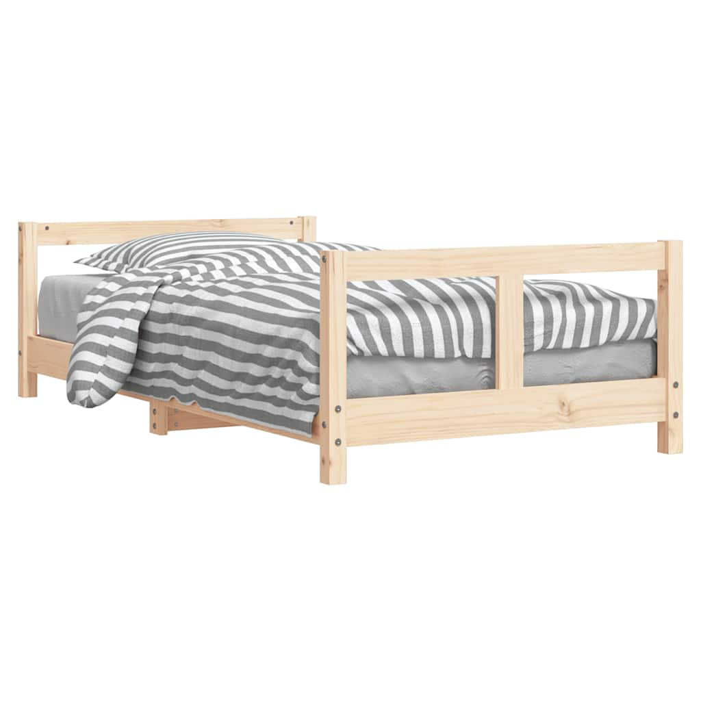 Vidaxl Estructura De Cama Para Niños Madera Maciza De Pino 80x160 Cm_0