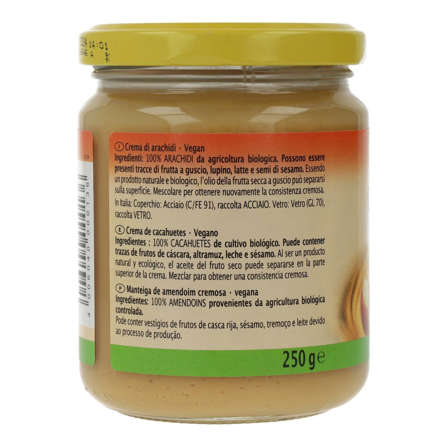 Crema de Cacahuete BIO Rapunzel 250 g