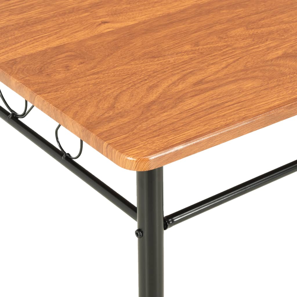 Mesa De Comedor De Mdf Marrón 120x70x75 Cm_3