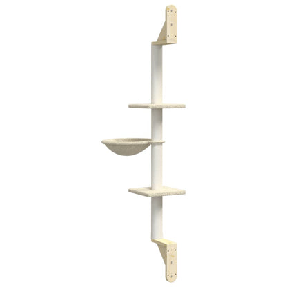 Árbol Rascador Para Gatos De Pared Crema 142,5 Cm_5