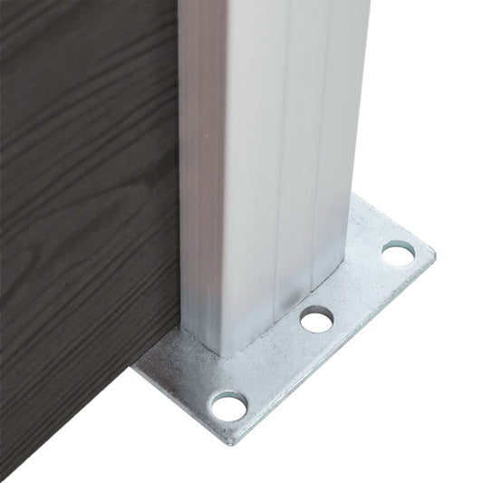 Panel De Valla Wpc Negro 95x(105-180) Cm / Vetonek_0