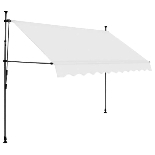 Toldo Manual Retráctil Con Led Crema 300 Cm_0