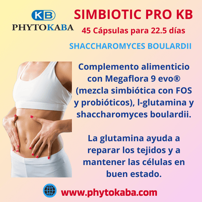 Simbiotic Pro Kb 45 Cápsulas Mezcla Probiótica. Flora Intestinal