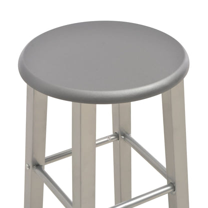 Taburetes De Cocina 2 Unidades Mdf Gris Antracita_2