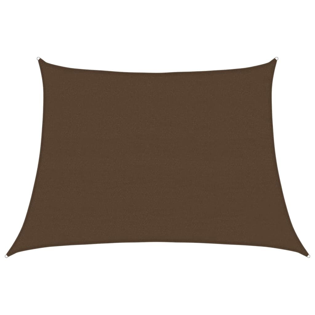 Vidaxl Toldo De Vela Hdpe Marrón 160 G/m² 4/5x3 M_0