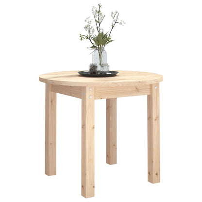 Mesa De Centro De Madera Maciza De Pino Ø 55x45 Cm_2