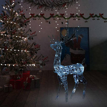 Vidaxl Adorno Reno De Navidad Acrílico Blanco Frío 140 Leds 120 Cm_1