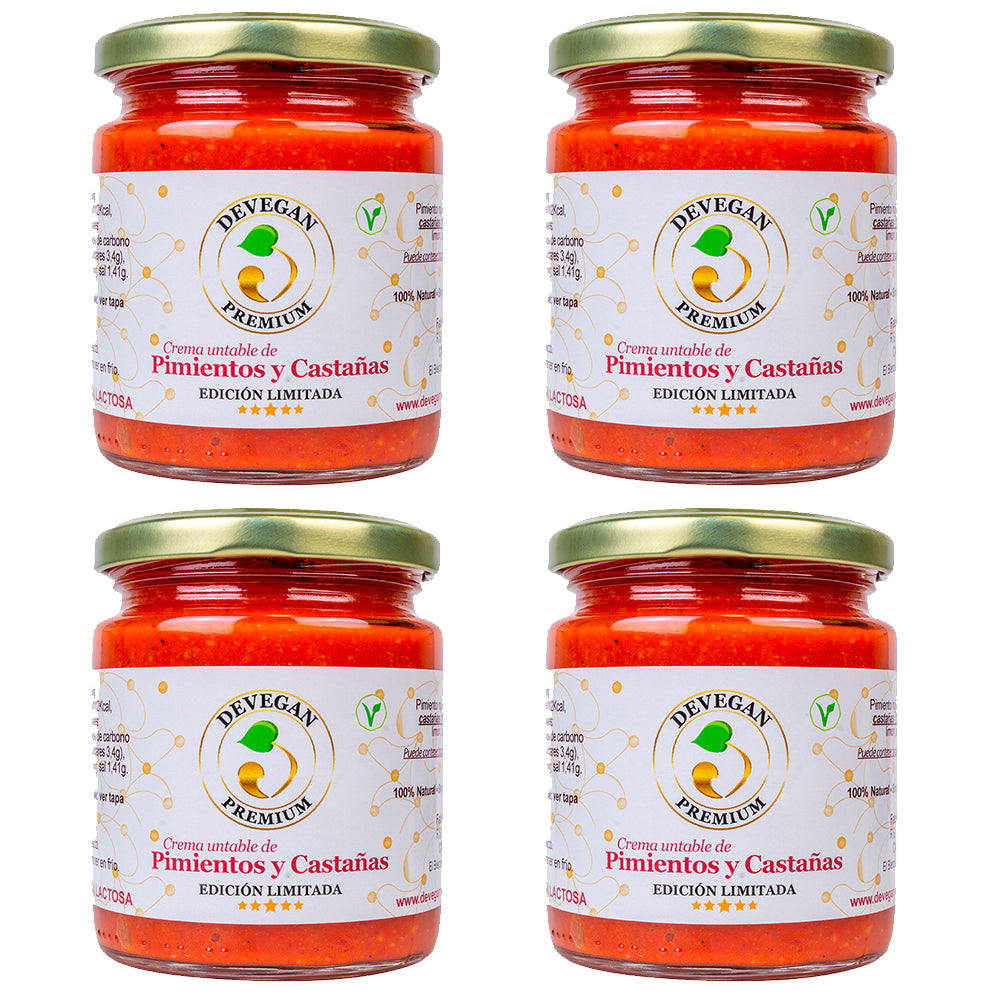 Crema de Pimiento y Castañas. 4 Tarros