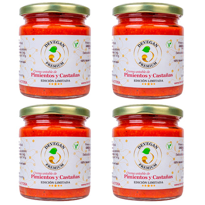 Crema de Pimiento y Castañas. 4 Tarros