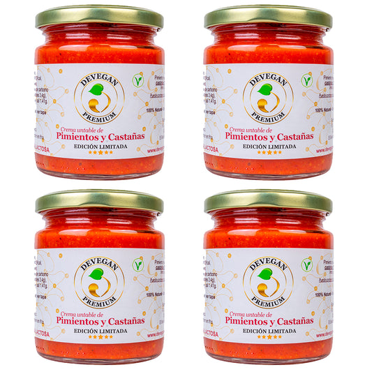 Crema de Pimiento y Castañas. 4 Tarros