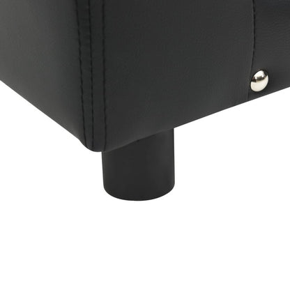 Vidaxl Sofá Para Perros Felpa Y Cuero Sintético Negra 81x43x31 Cm_5
