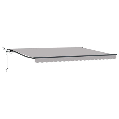 Toldo Retráctil Gris Claro 450 X 300 Cm Poliéster_0