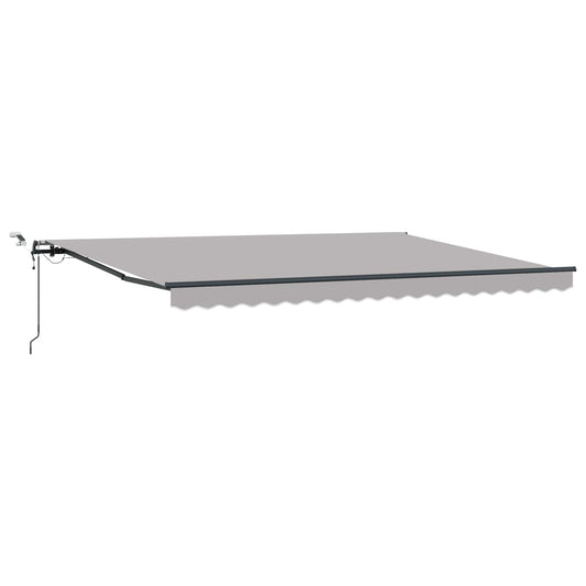 Toldo Retráctil Gris Claro 450 X 300 Cm Poliéster_0