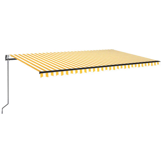 Toldo Automático Led Sensor De Viento Amarillo Blanco 500x350cm_0