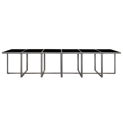 Vidaxl Set De Comedor De Jardín 17 Pzas Y Cojines Ratán Sintético Gris_4