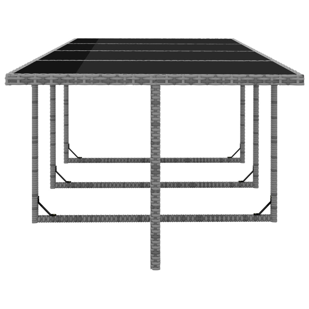 Vidaxl Set Comedor De Jardín 13 Piezas Y Cojines Ratán Sintético Gris_5