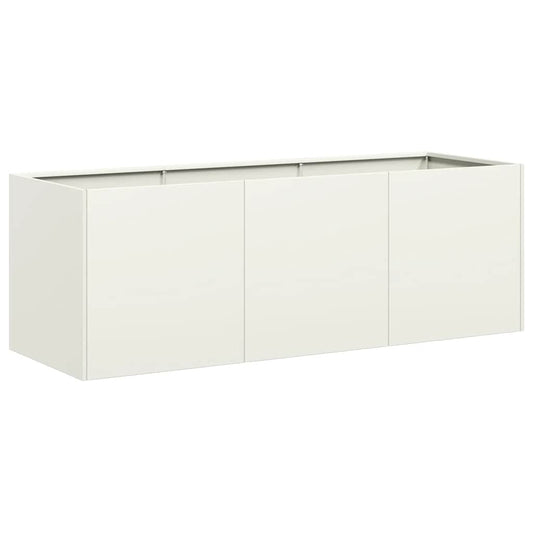 Jardinera De Acero Laminado En Frío Blanco 120x40x40 Cm_0