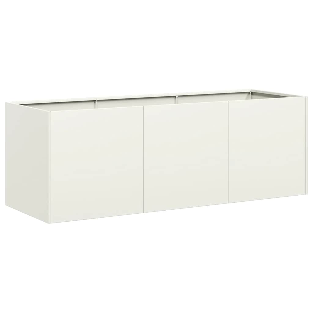 Jardinera De Acero Laminado En Frío Blanco 120x40x40 Cm_0