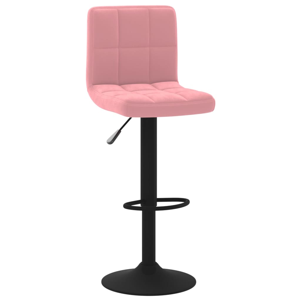 Taburetes De Cocina 2 Unidades Terciopelo Rosa_1