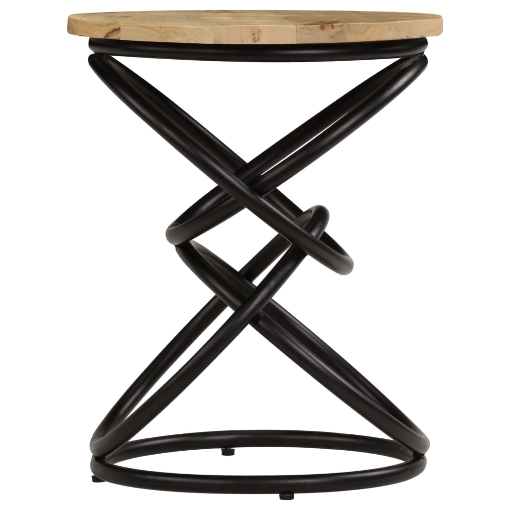 Mesa Auxiliar De Madera Maciza De Mango 40x50 Cm_3