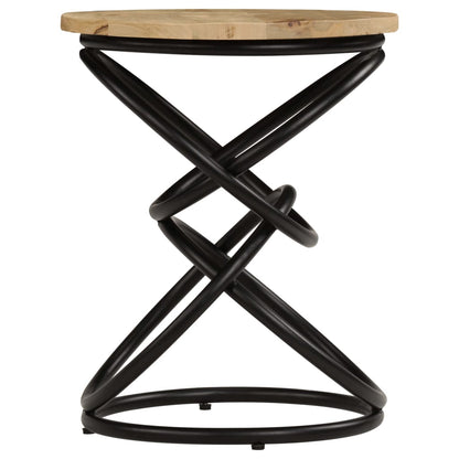 Mesa Auxiliar De Madera Maciza De Mango 40x50 Cm_3