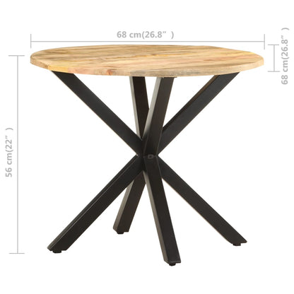 Mesa Auxiliar De Madera Maciza De Mango 68x68x56 Cm_4