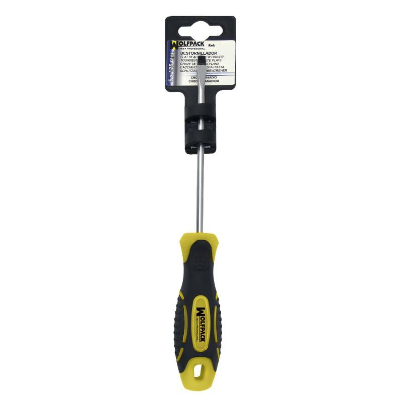 Destornillador Bimaterial Boca Estampada 3x100 Mm.