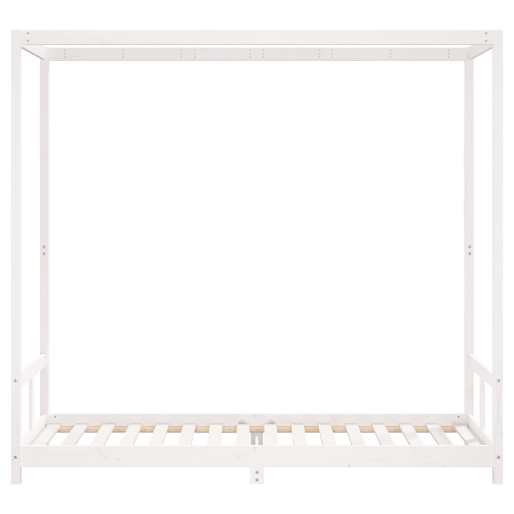 Vidaxl Estructura De Cama Para Niños Madera De Pino Blanco 80x200 Cm_3