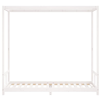 Vidaxl Estructura De Cama Para Niños Madera De Pino Blanco 80x200 Cm_3