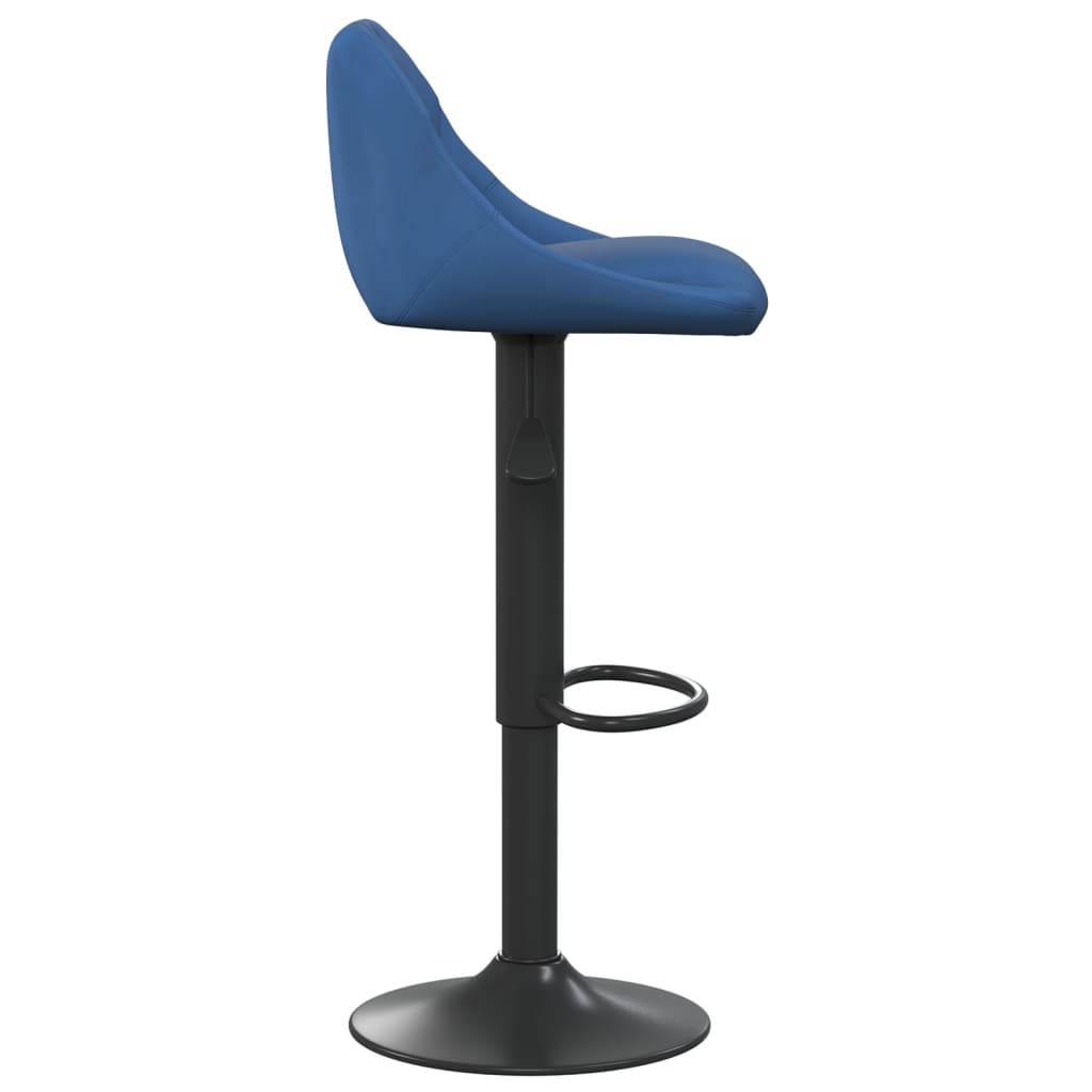 Taburete De Cocina De Terciopelo Azul_2