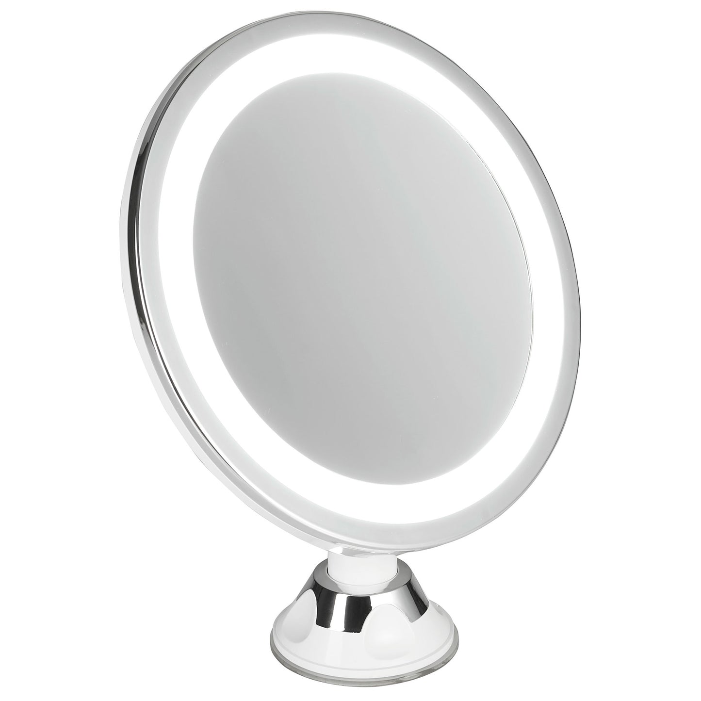 Espejo De Maquillaje Y Afeitado Con Led, Espejo De Pared Con Aumento 5x, Rotación 360°, Ventosa Adler Ad2168, Acero Inoxidable_0