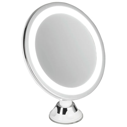 Espejo De Maquillaje Y Afeitado Con Led, Espejo De Pared Con Aumento 5x, Rotación 360°, Ventosa Adler Ad2168, Acero Inoxidable_0