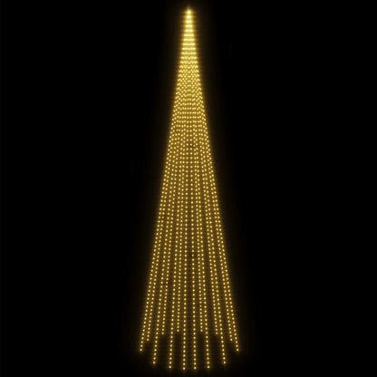 Vidaxl Árbol De Navidad En Asta De Bandera 1134led Blanco Cálido 800cm_3