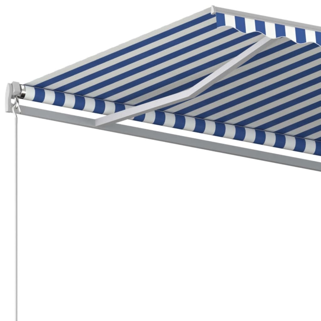 Toldo Retráctil Manual Azul Y Blanco 400x350 Cm_3