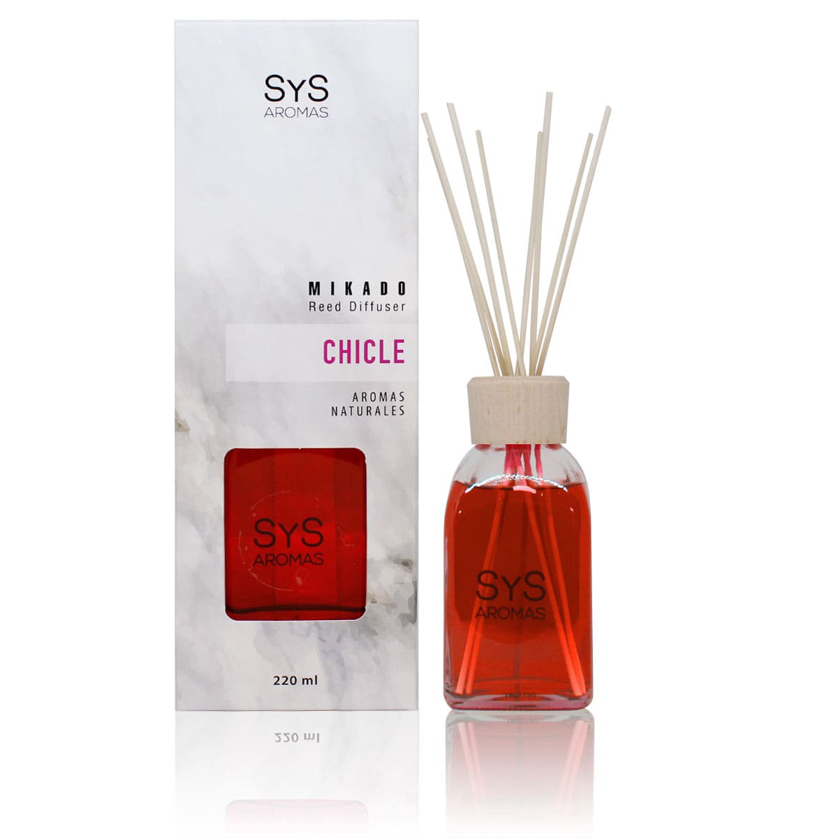 Ambientador Mikado Chicle Mármol SYS Aromas 220 ml | Aroma Dulce y Afrutado | Alegre_0