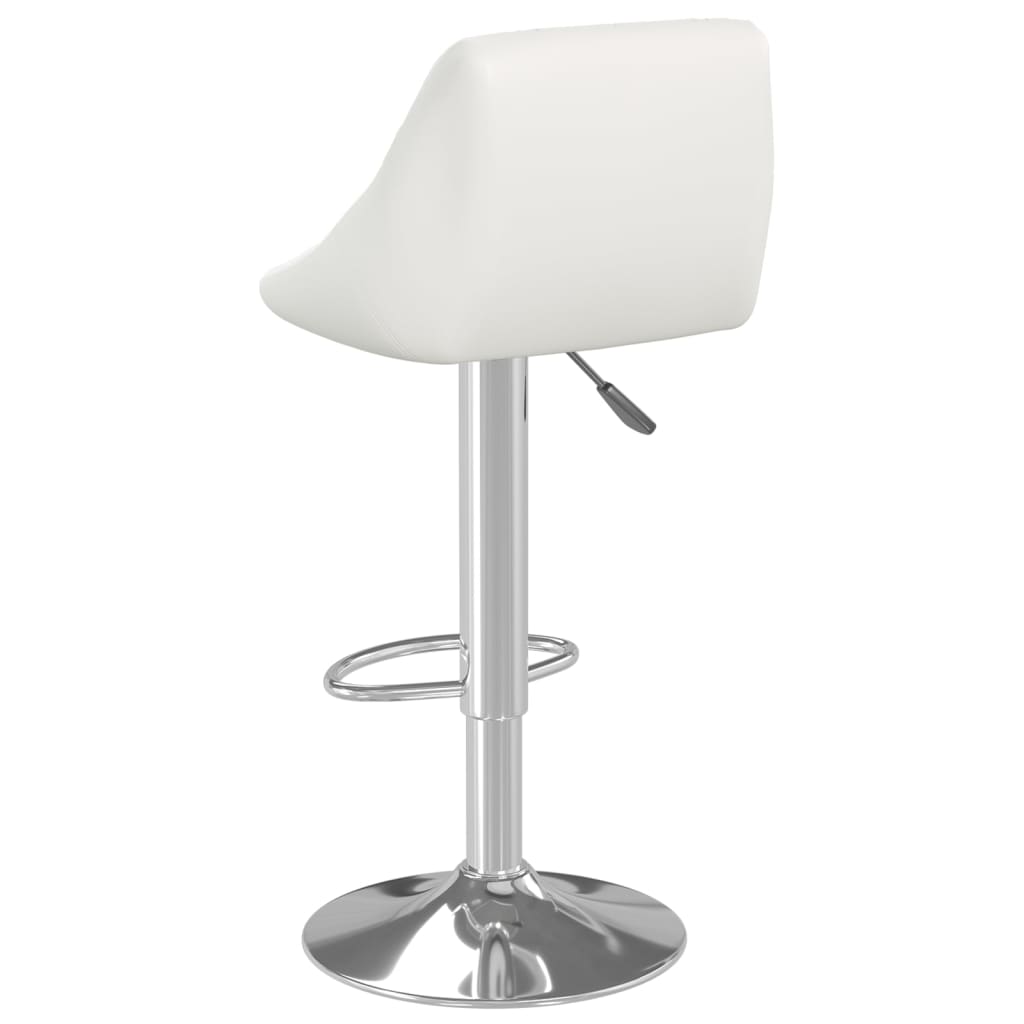 Taburete De Cocina Cuero Sintético Blanco_2