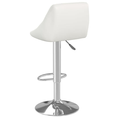Taburete De Cocina Cuero Sintético Blanco_2