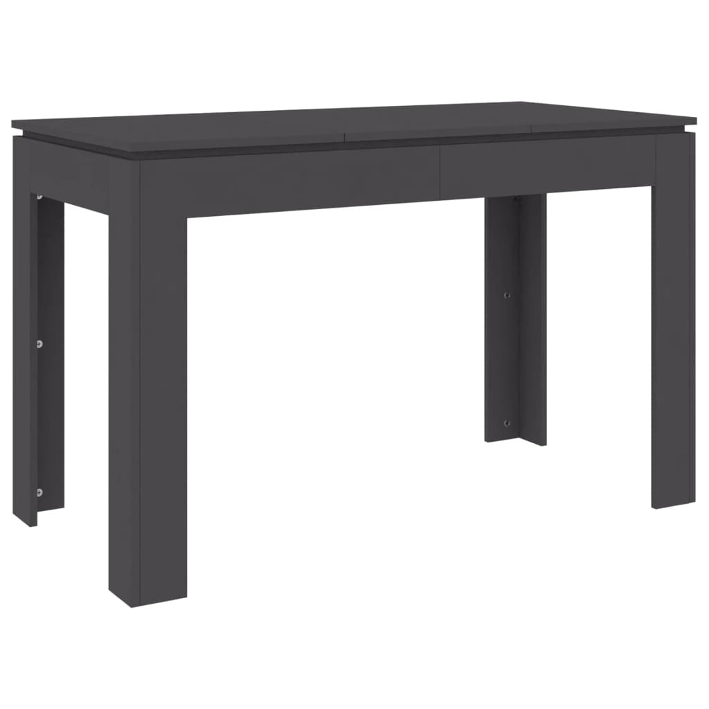 Mesa De Comedor De Madera Contrachapada Gris 120x60x76 Cm_0