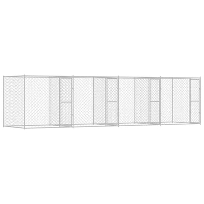 Jaula Para Perro Plateado 800 X 200 X 200 Cm Acero Galvanizado_0