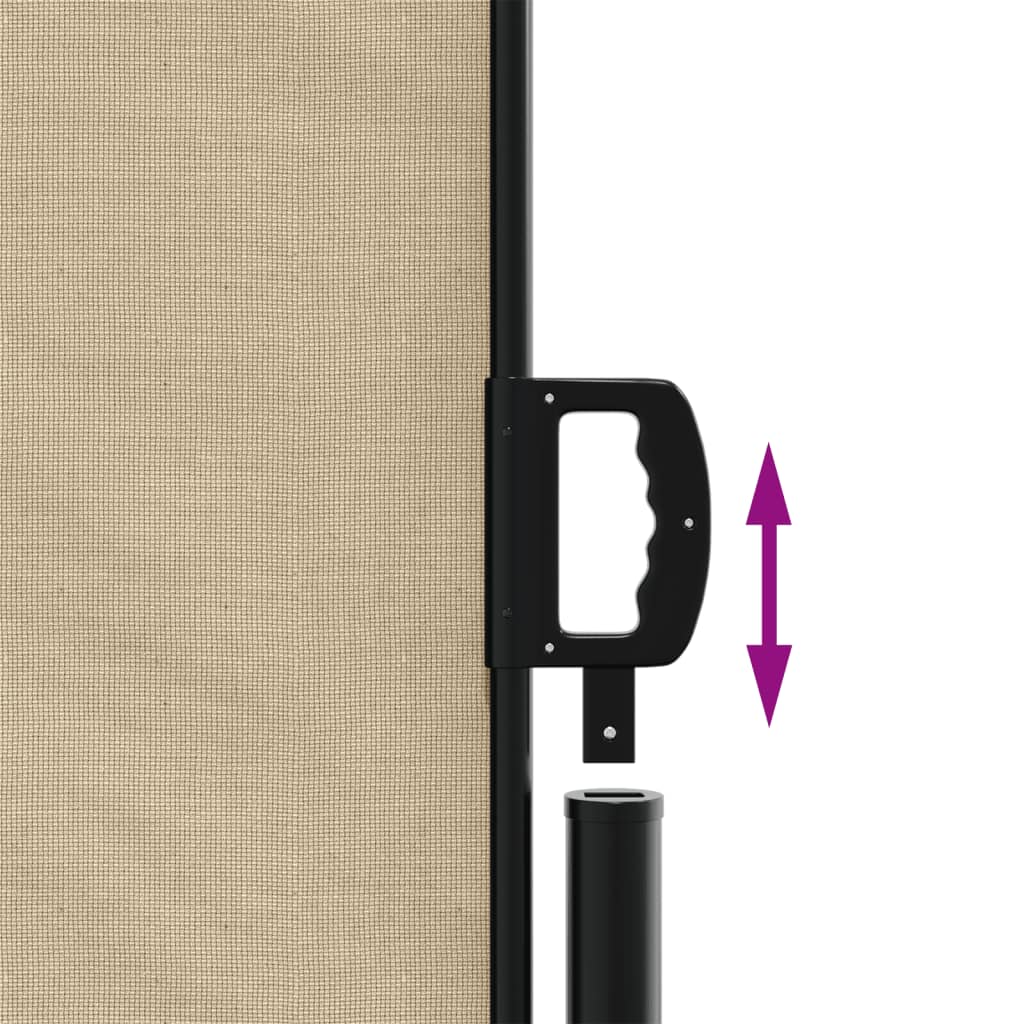 Toldo Lateral Retráctil Beige 120x500 Cm_4